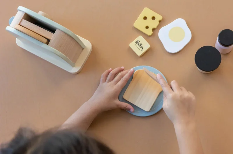 Wooden toaster With Toy Accessories By Little Dutch - Image 8