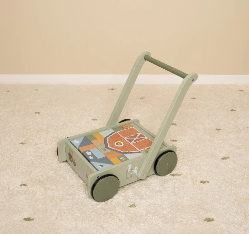 Little Farm Wooden Brick Stroller By Little Dutch - Image 5