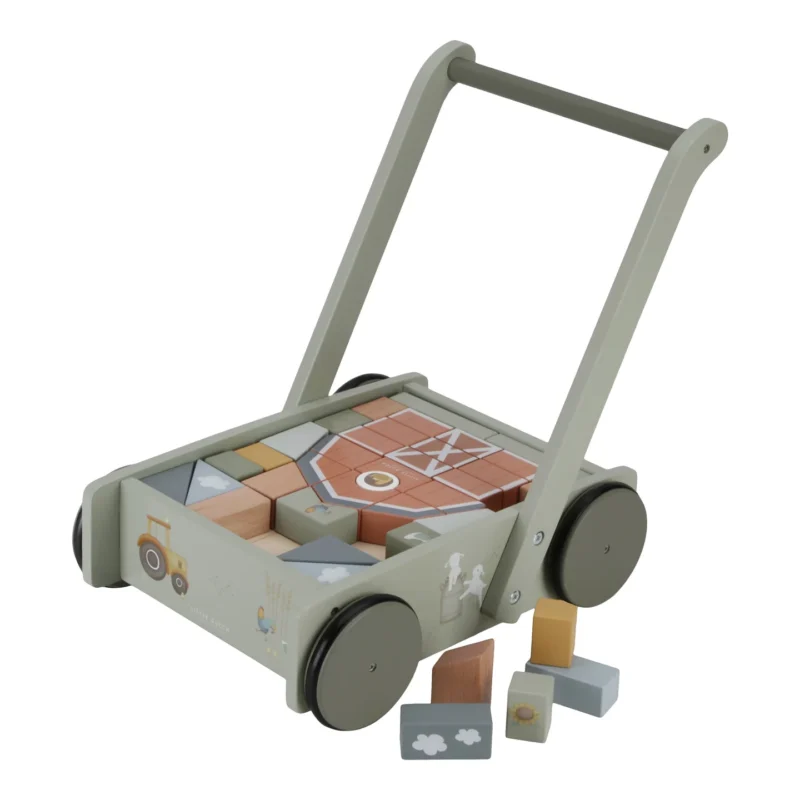 Little Farm Wooden Brick Stroller By Little Dutch - Image 4