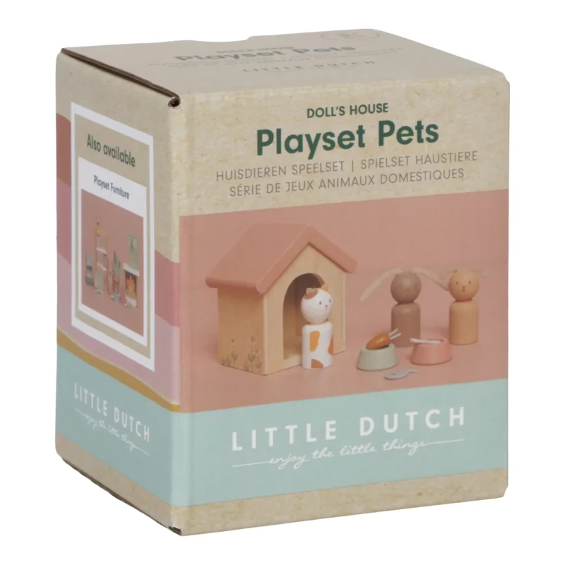 Wooden Dollhouse Pet Play Set By Little Dutch - Image 5