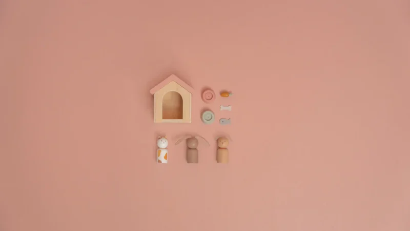 Wooden Dollhouse Pet Play Set By Little Dutch - Image 4