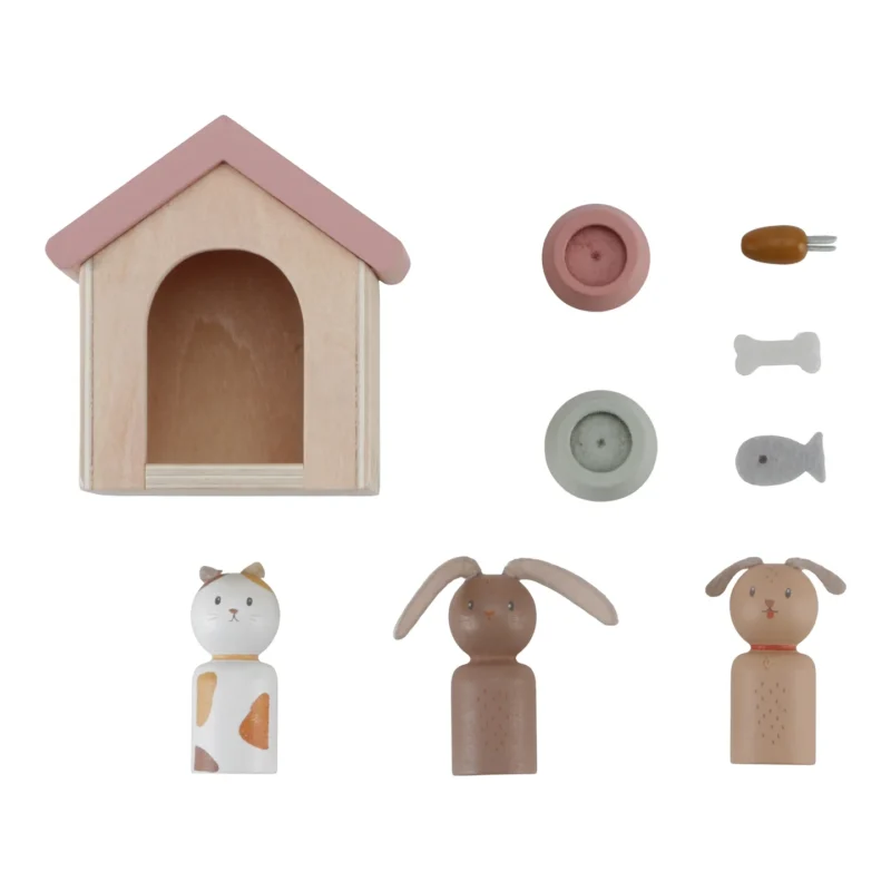 Wooden Dollhouse Pet Play Set By Little Dutch - Image 3