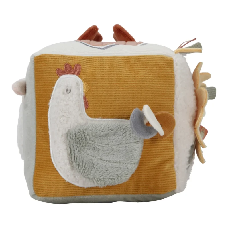 Little Farm Fabric Activity Cube By Little Dutch