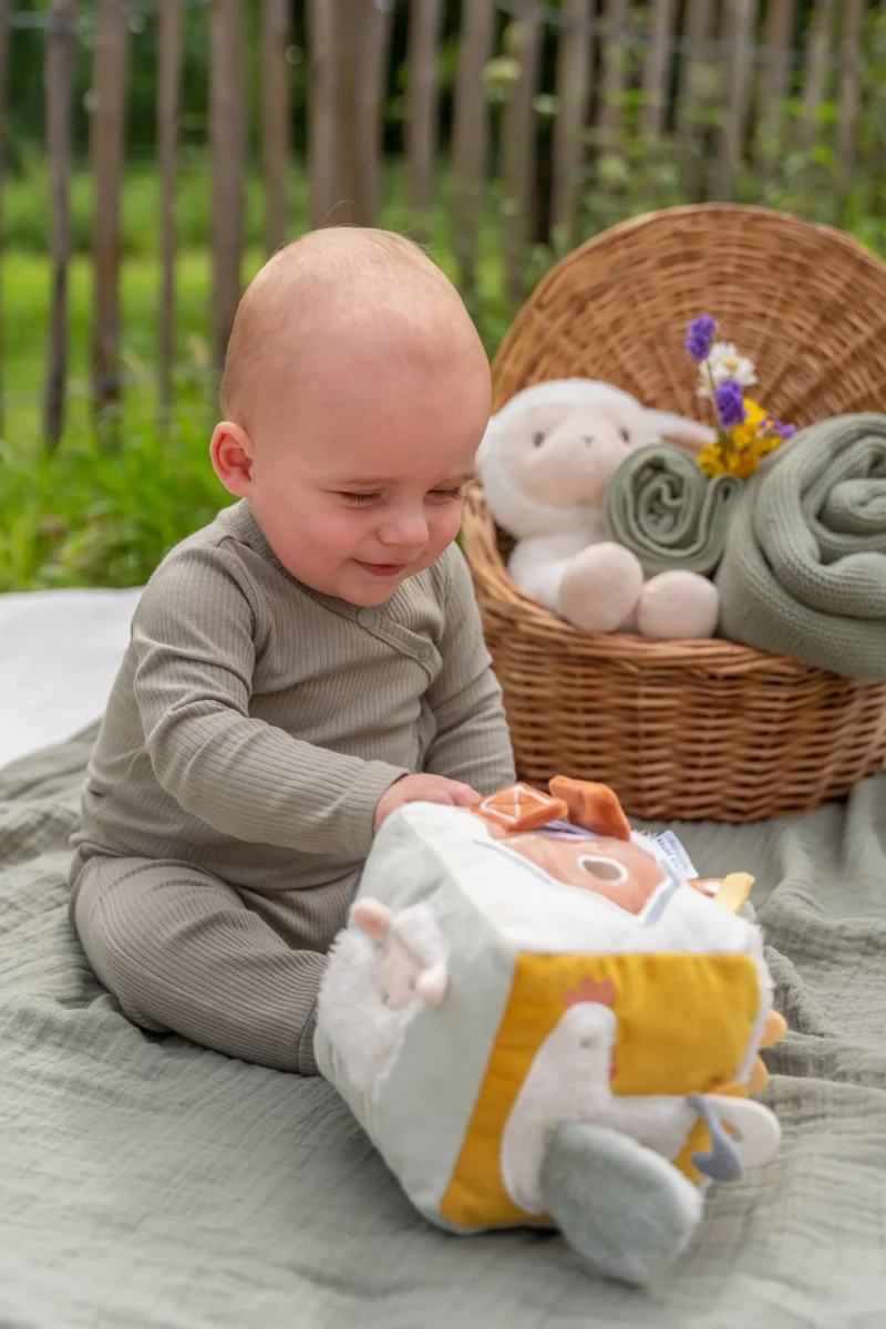 Little Farm Fabric Activity Cube By Little Dutch - Image 3