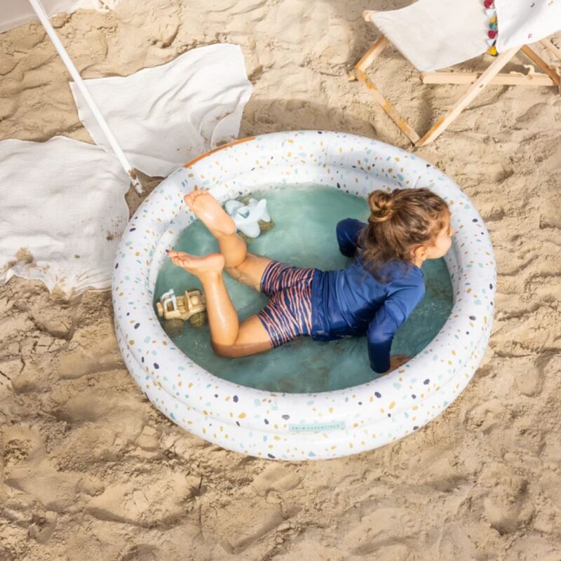 Inflatable Pool With Two Air Chambers From 1 Year White Terrazzo By Swim Essentials - Image 4