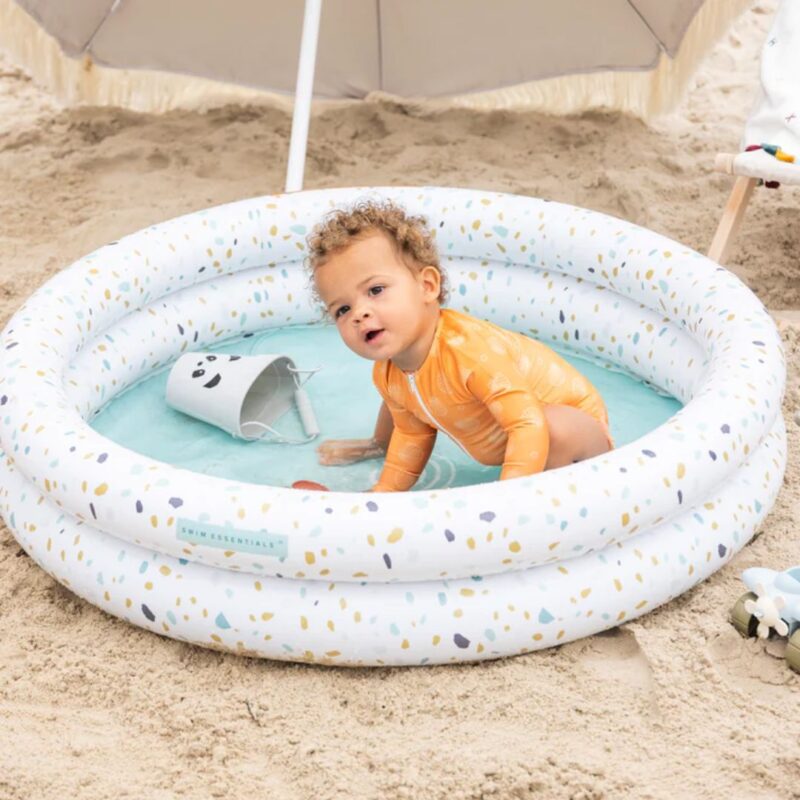 Inflatable Pool With Two Air Chambers From 1 Year White Terrazzo By Swim Essentials - Image 2