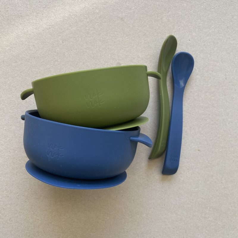 Silicone Bowl With Lid Nino Olive By Nok Nok - Image 3