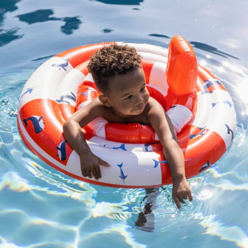 Life Vest From 0-1 years Red-white Whale By Swim Essentials - Image 2