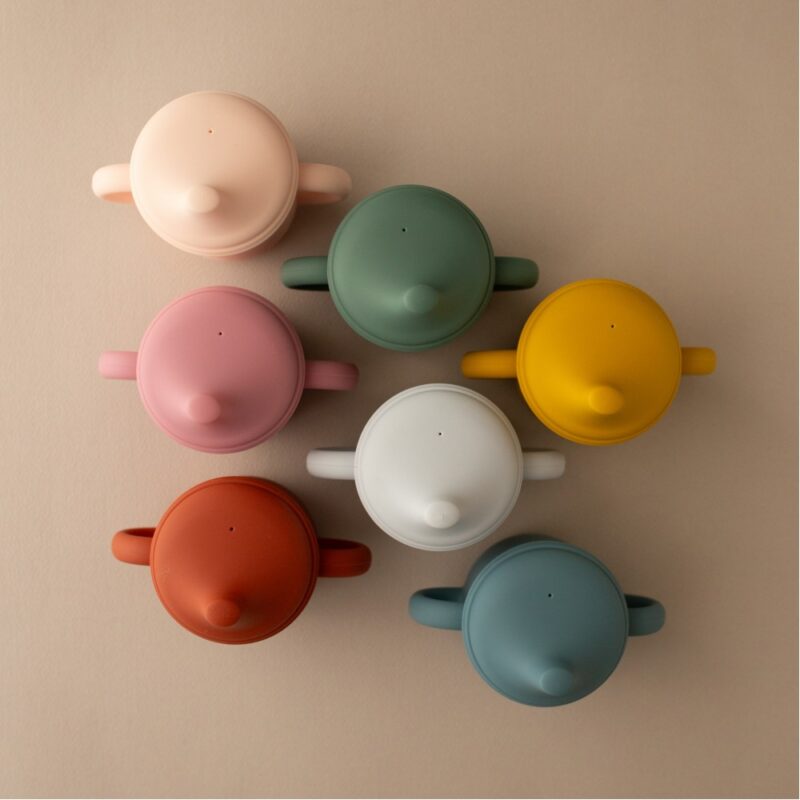 Silicone Sippy Cup With Handles (Bright) By Nok Nok