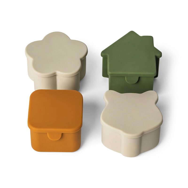 Silicon Lunchbox Organisers Set of 4 By Citron - Image 2