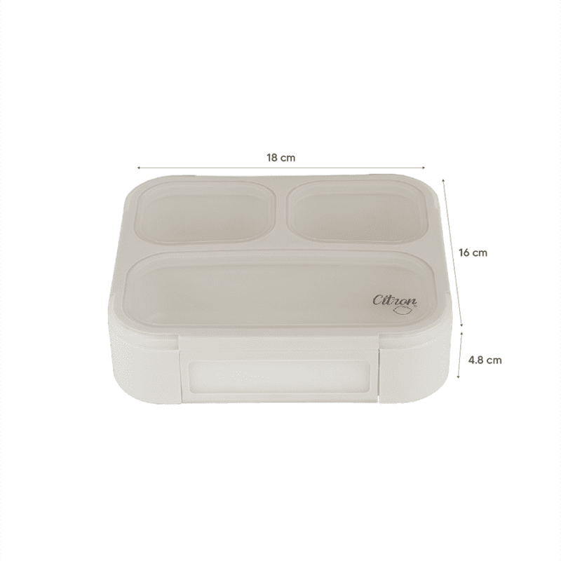Microwavable Lunchbox with Fork and Spoon - Yellow By Citron - Image 6
