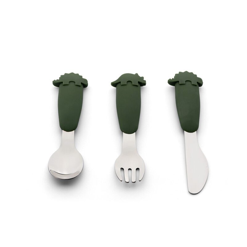 Silicon Cutlery - Dino Green By Citron