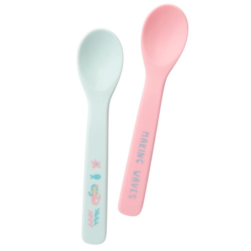 Set Of 2 Silicone Spoons Mermaid By Stephen Joseph