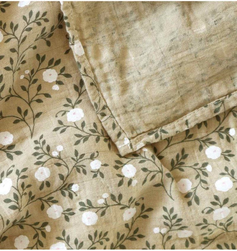 Muslin Cloth 120X120 Blossom - Dark Sage By Little Lovely Company - Image 3