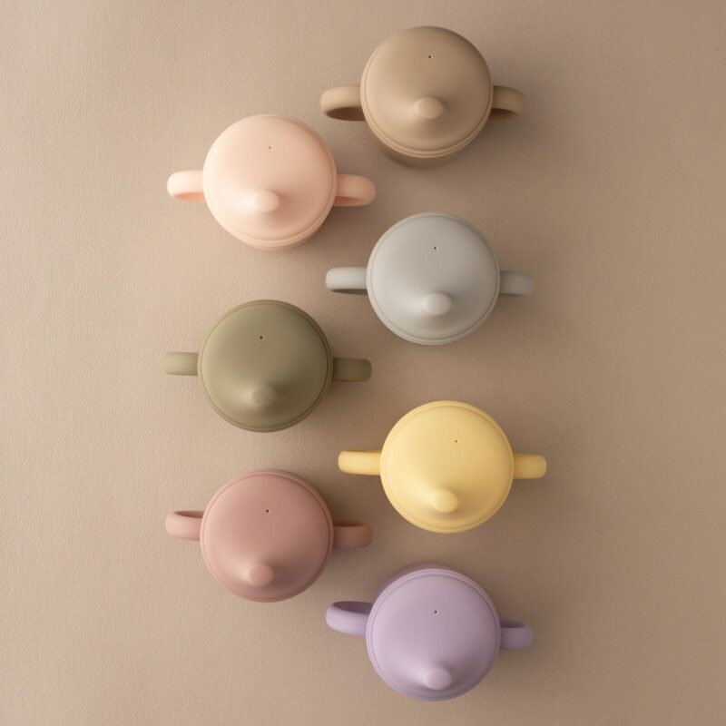 Silicone Sippy Cup With Handles (Pastels) By Nok Nok