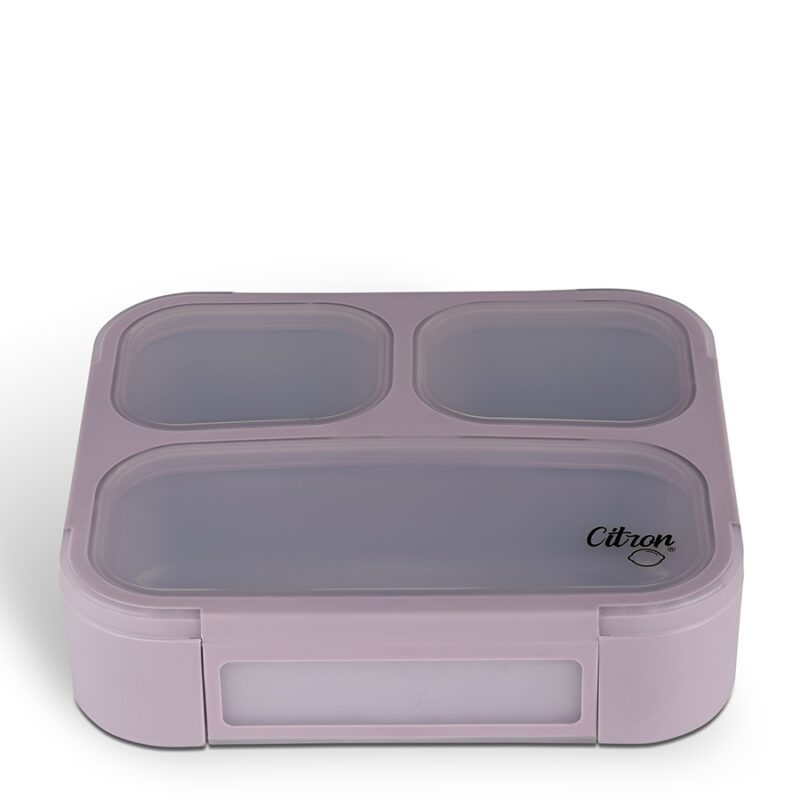 Microwavable Lunchbox with Fork and Spoon - Purple By Citron - Image 2