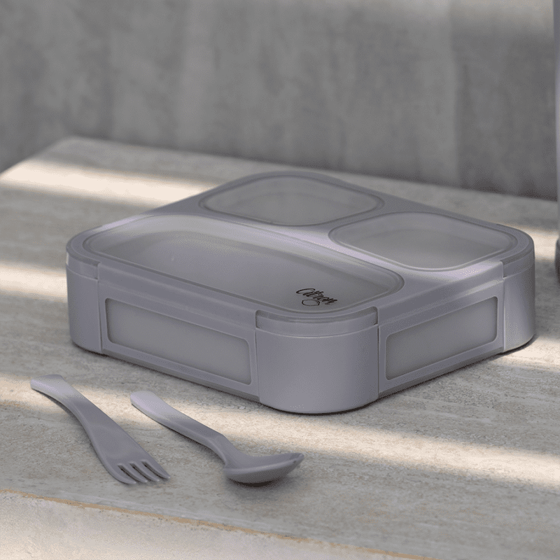 Microwavable Lunchbox with Fork and Spoon - Purple By Citron - Image 5