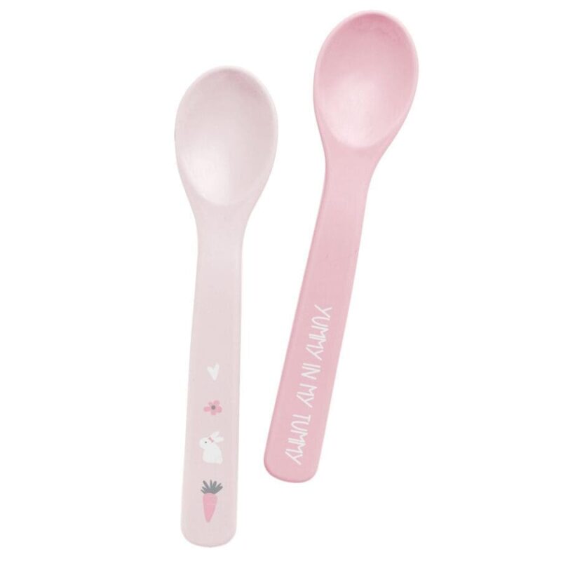 Set Of 2 Silicone Spoons Bunny By Stephen Joseph