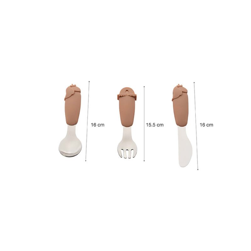Silicon Cutlery - Unicorn Dusty Pink By Citron - Image 2