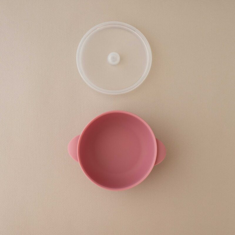 Silicone Bowl With Lid Nino Watermelon Pink By Nok Nok