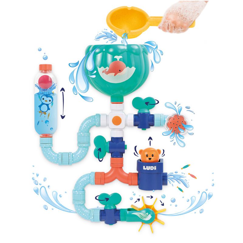 Bath Toy Water Path "Whale" By Ludi - Image 2
