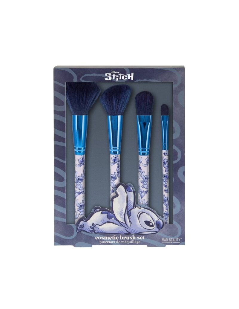 Stitch Denim Cosmetic Brush Set By Disney