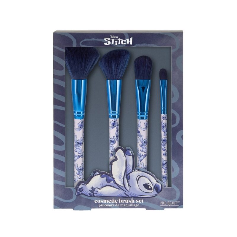 Stitch Denim Cosmetic Brush Set By Disney