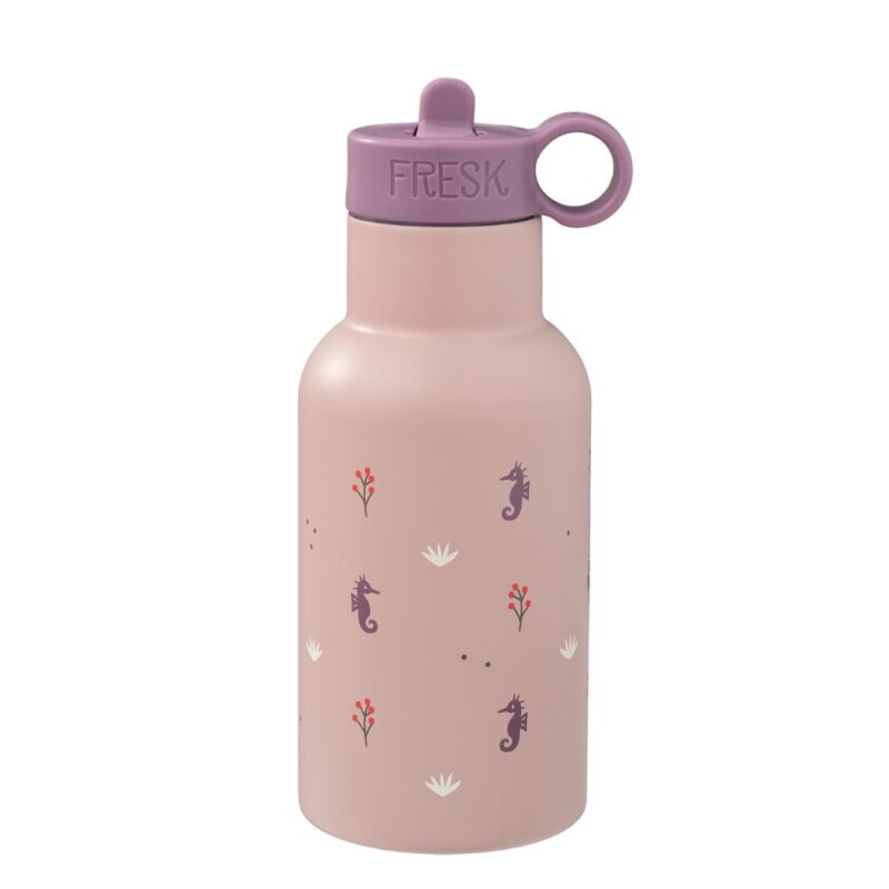 Stainless Steel Thermos 350ml With Seahorse Double Cap By Fresk