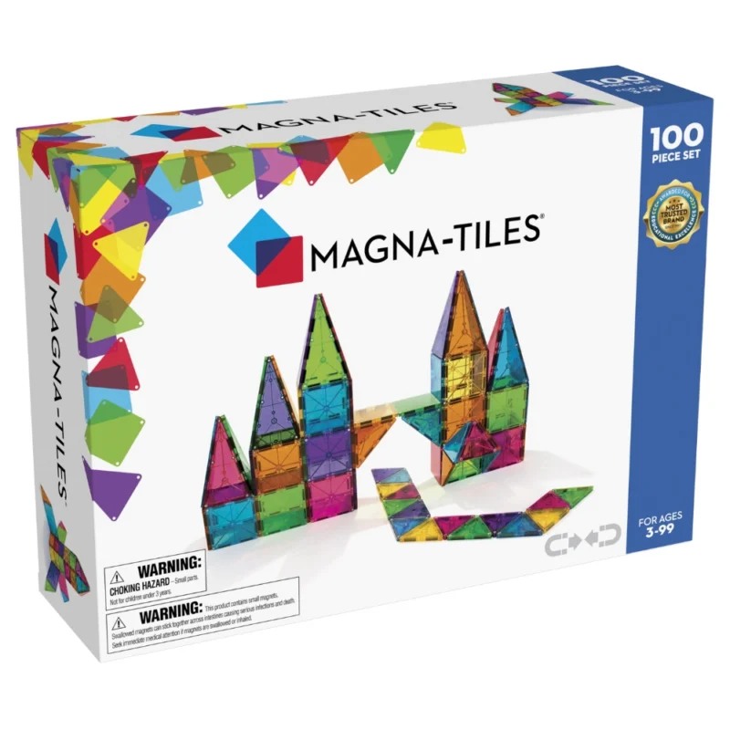 Magnetic Game Clear Colors 100pcs By Magna Tiles
