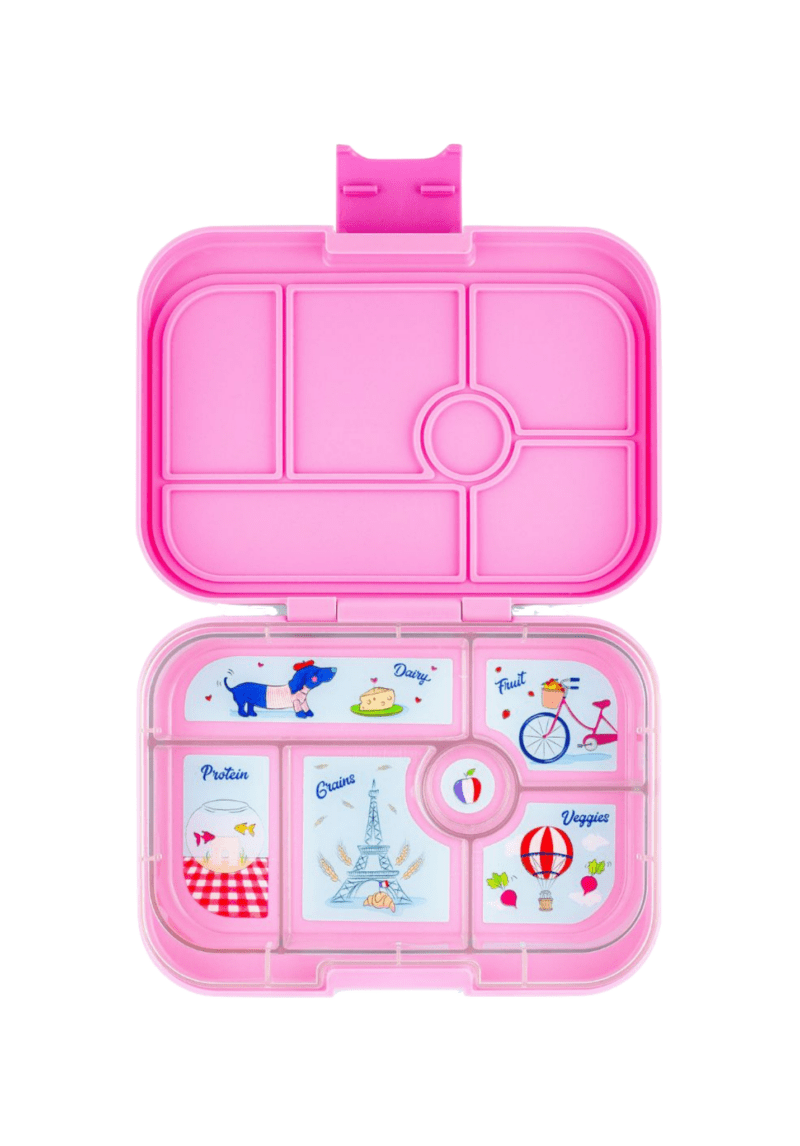 Original - Leakproof Bento Box lunchbox - 6-sections - Fifi Pink / Paris tray By Yumbox