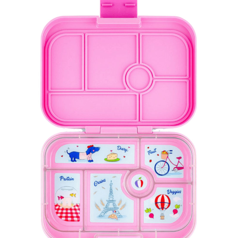 Original - Leakproof Bento Box lunchbox - 6-sections - Fifi Pink / Paris tray By Yumbox