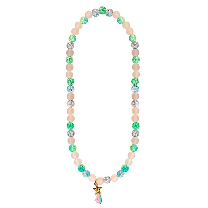 Great Pretenders Necklace Pink - turquoise with gold star 3
