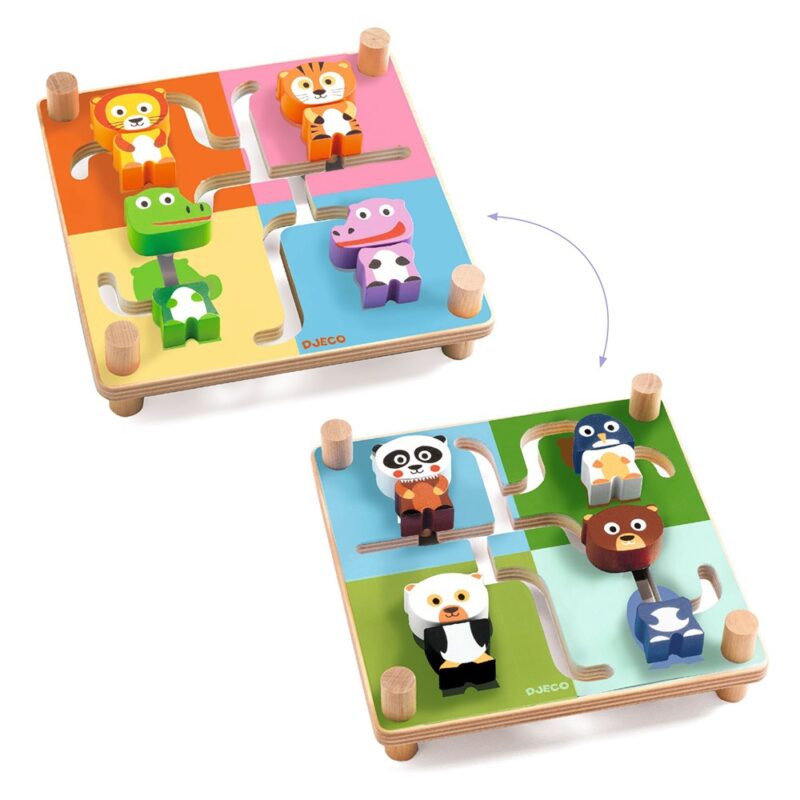 Djeco Wooden Skill Board With Animals - Image 3