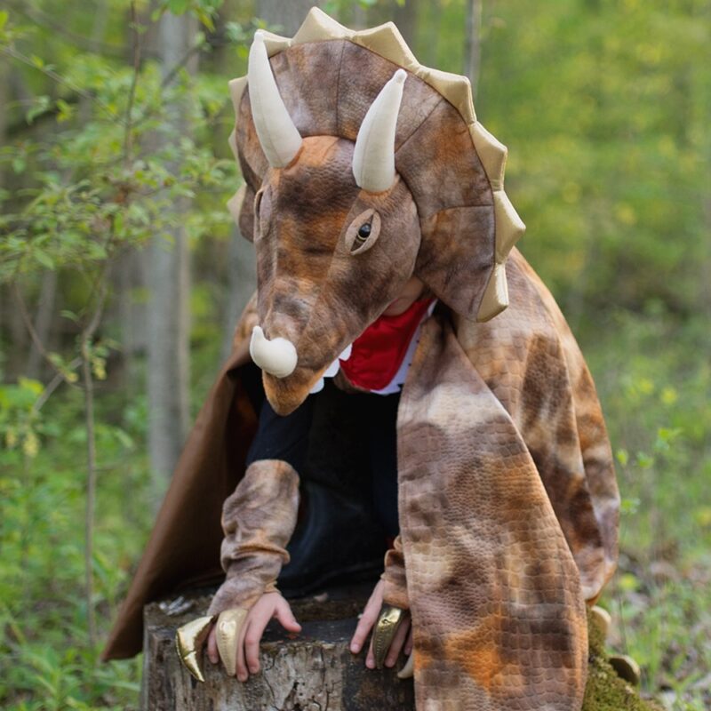 Great Pretenders Triceratops Dinosaur Cape with Gloves 6-8 Years - Image 2