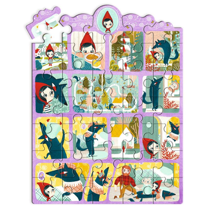Djeco Fairy Tale Puzzle With 35 Pieces "Little Red Riding Hood" - Image 2