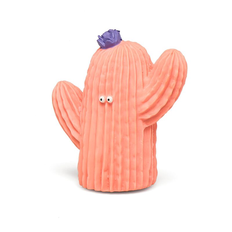 Lanco Natural Rubber Teether-Bath Toy Pink "Cactus"
