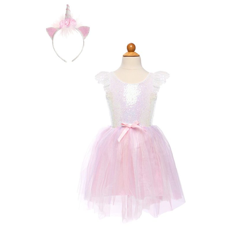 Great Pretenders Unicorn Costume Pink Iridescent with Headband 6-8 Years