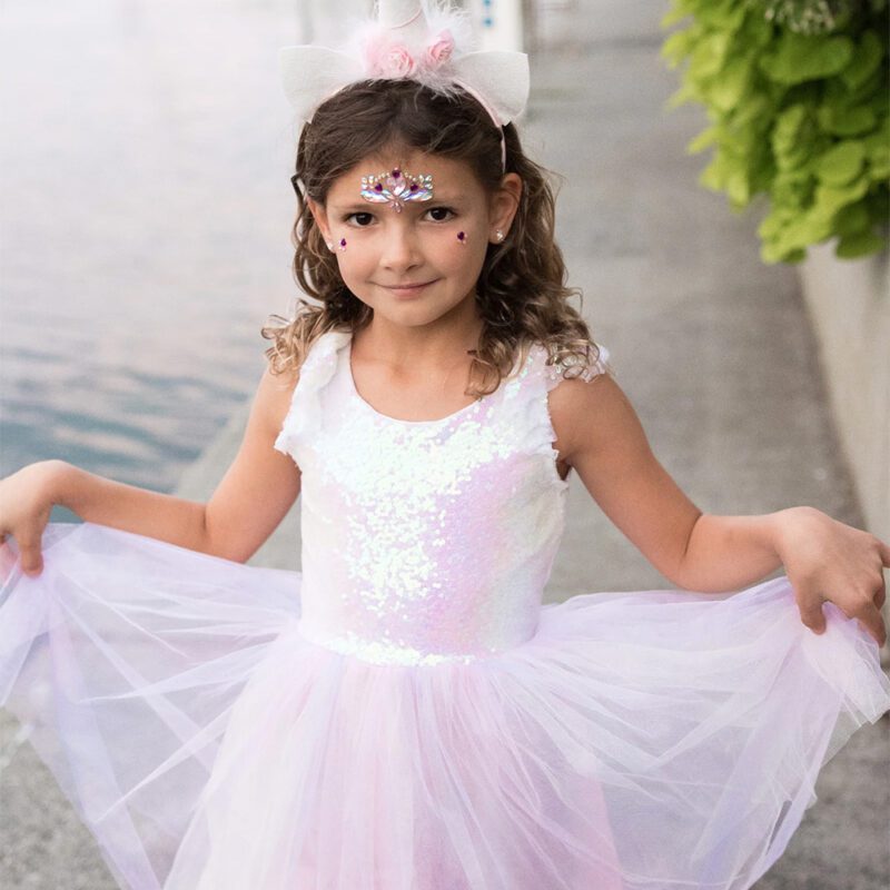 Great Pretenders Unicorn Costume Pink Iridescent with Headband 6-8 Years - Image 2