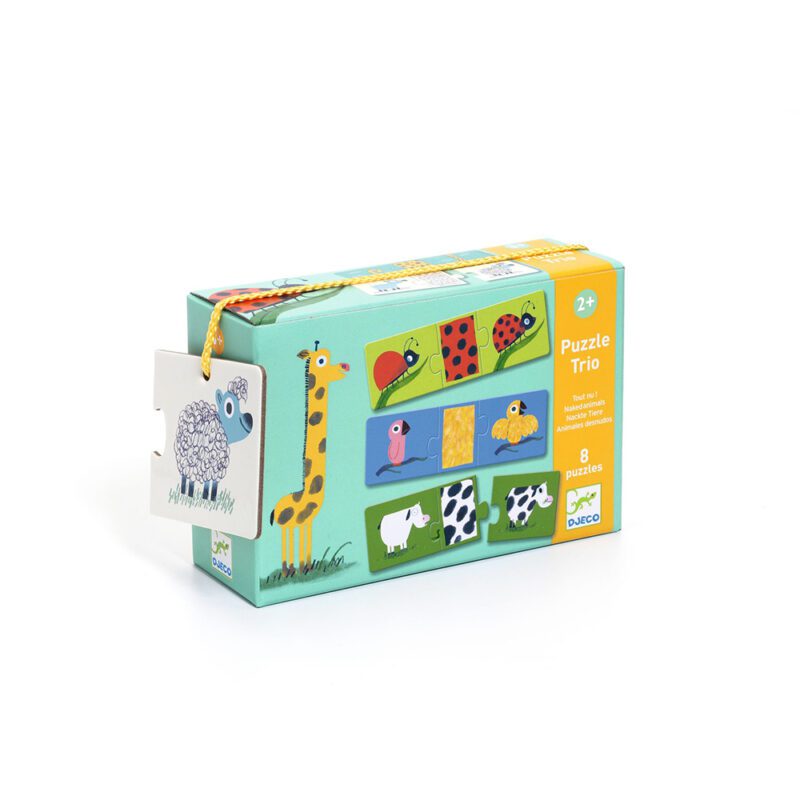 Djeco 8 Puzzles With 3 Pieces Dress Up The Animals - Image 2