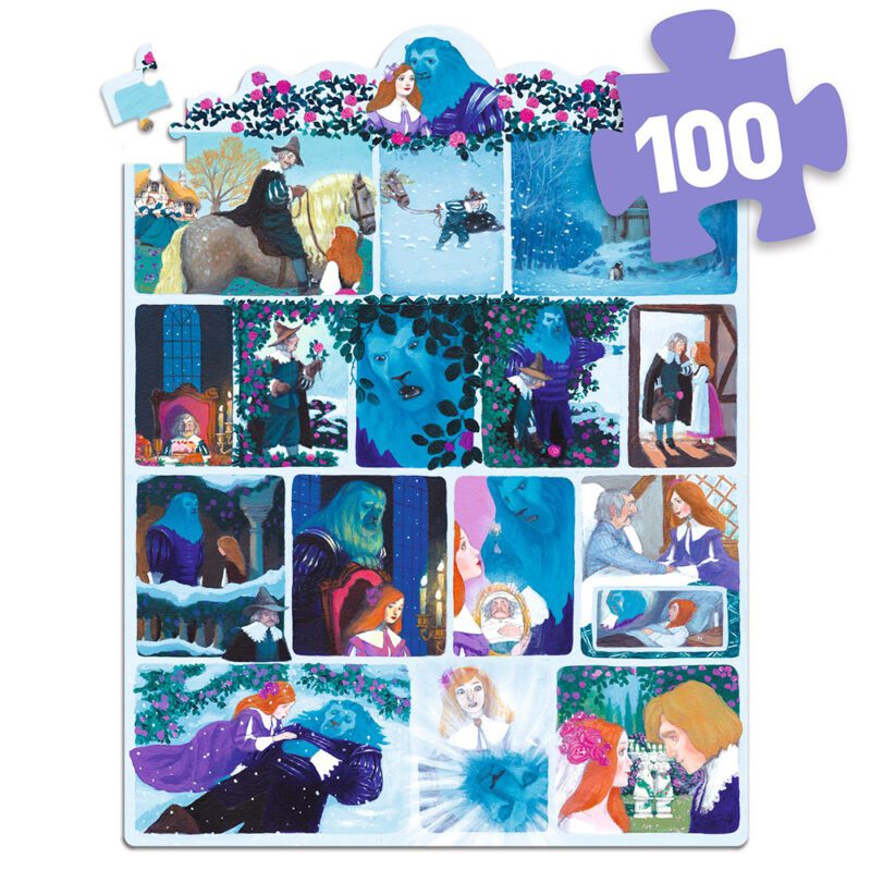 Djeco Fairy Tale Puzzle With 100 Pieces "Beauty and the Beast" - Image 2