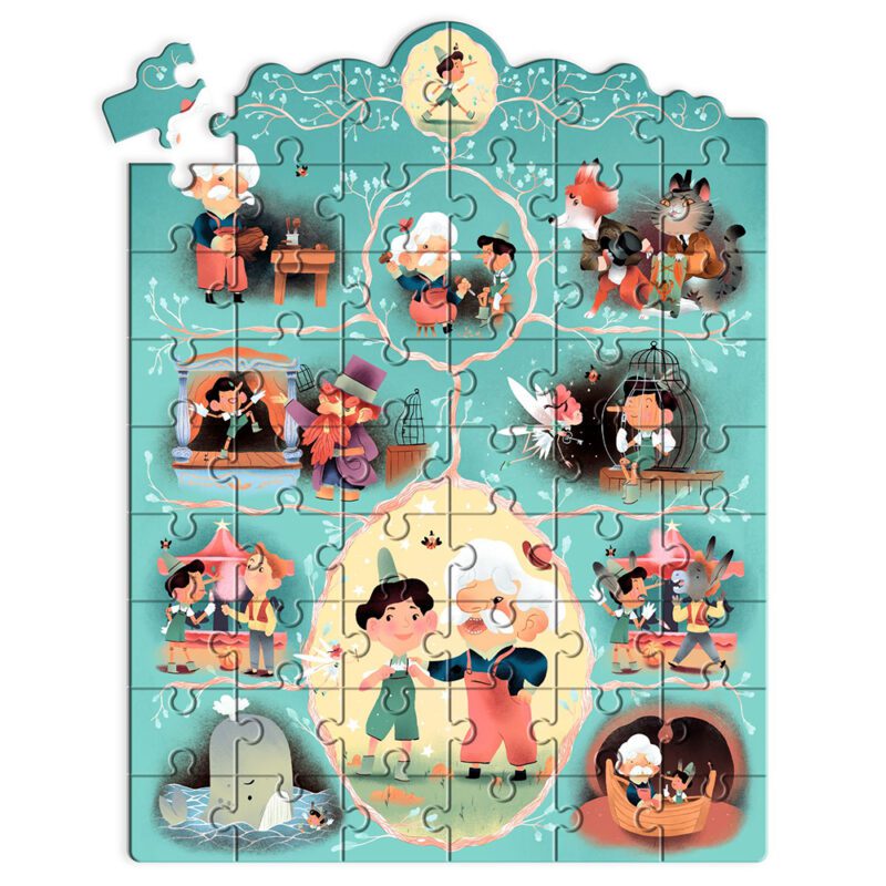 Djeco Fairy Tale Puzzle WEith 54 Pieces "Pinocchio" - Image 2