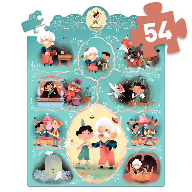 Djeco Fairy Tale Puzzle WEith 54 Pieces "Pinocchio" - Image 5
