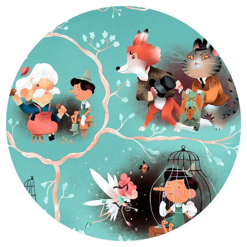 Djeco Fairy Tale Puzzle WEith 54 Pieces "Pinocchio" - Image 4
