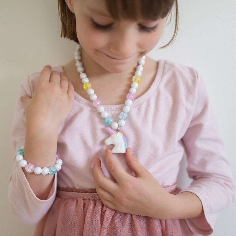 Great Pretenders Unicorn Pearl Necklace - Bracelet Set - Image 2