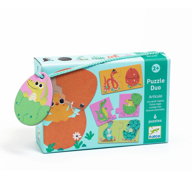 Djeco 12 2-piece Puzzle With Moving Effects The Animal And Its Egg