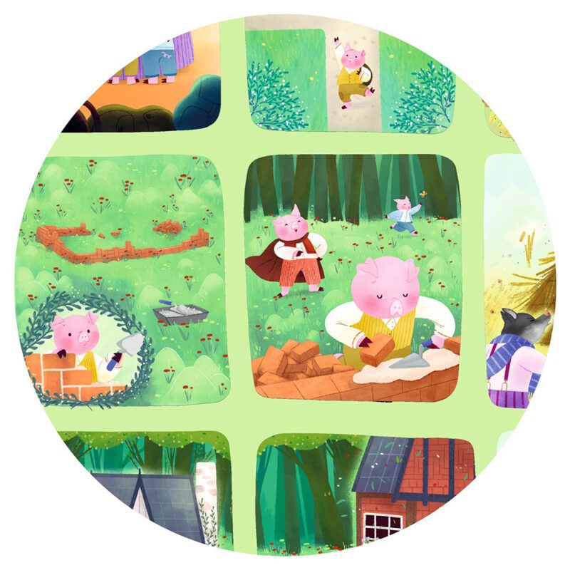 Djeco Fairy Tale Puzzle With 35 Pieces "The Three Little Pigs" - Image 4