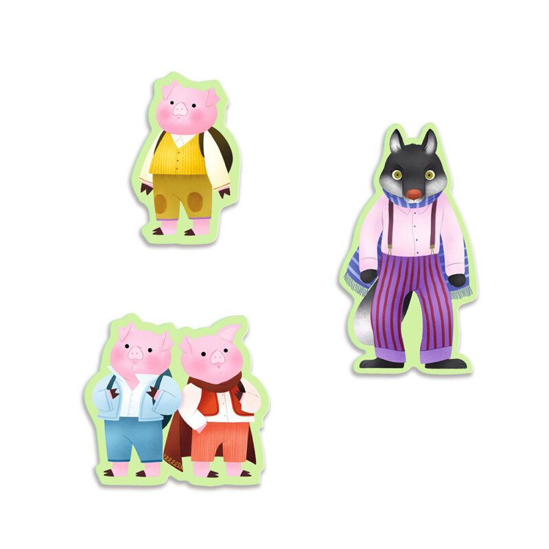 Djeco Fairy Tale Puzzle With 35 Pieces "The Three Little Pigs" - Image 5