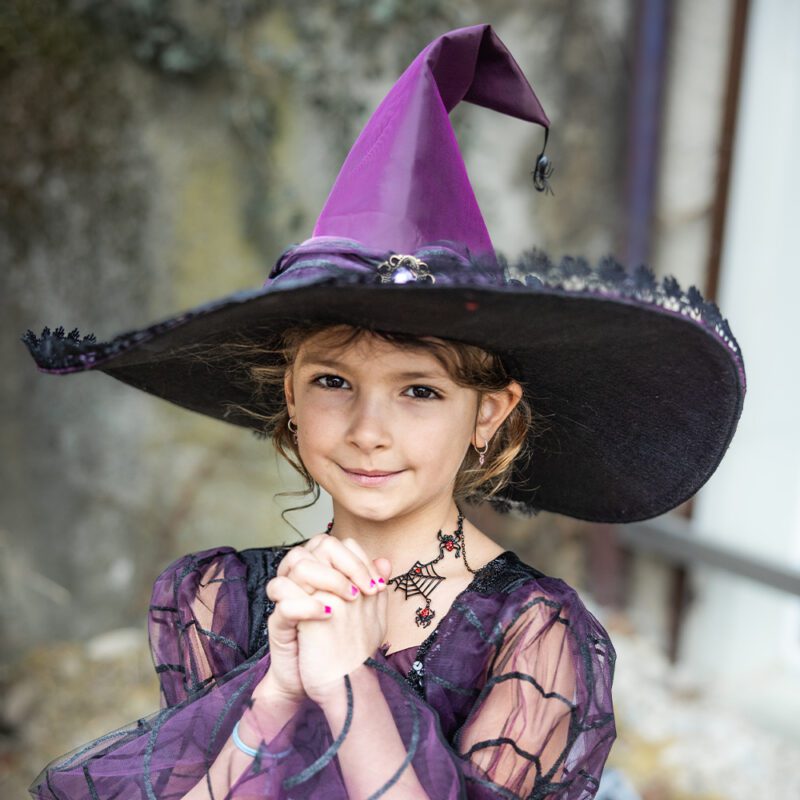 Great Pretenders Purple Witch Hat With Spider - Image 3