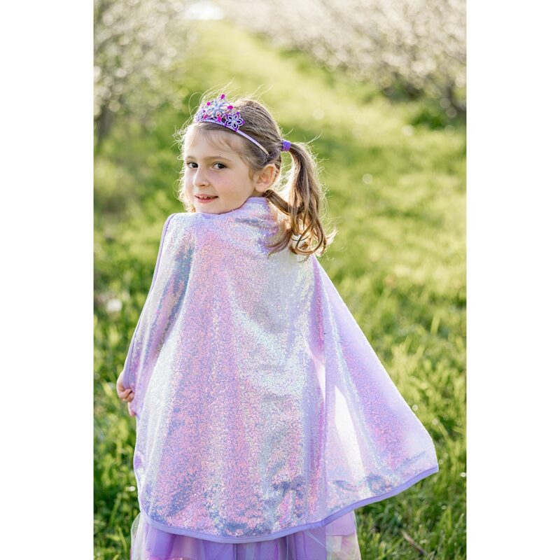 Great Pretenders Sequin Cape Purple 6-8 years - Image 2