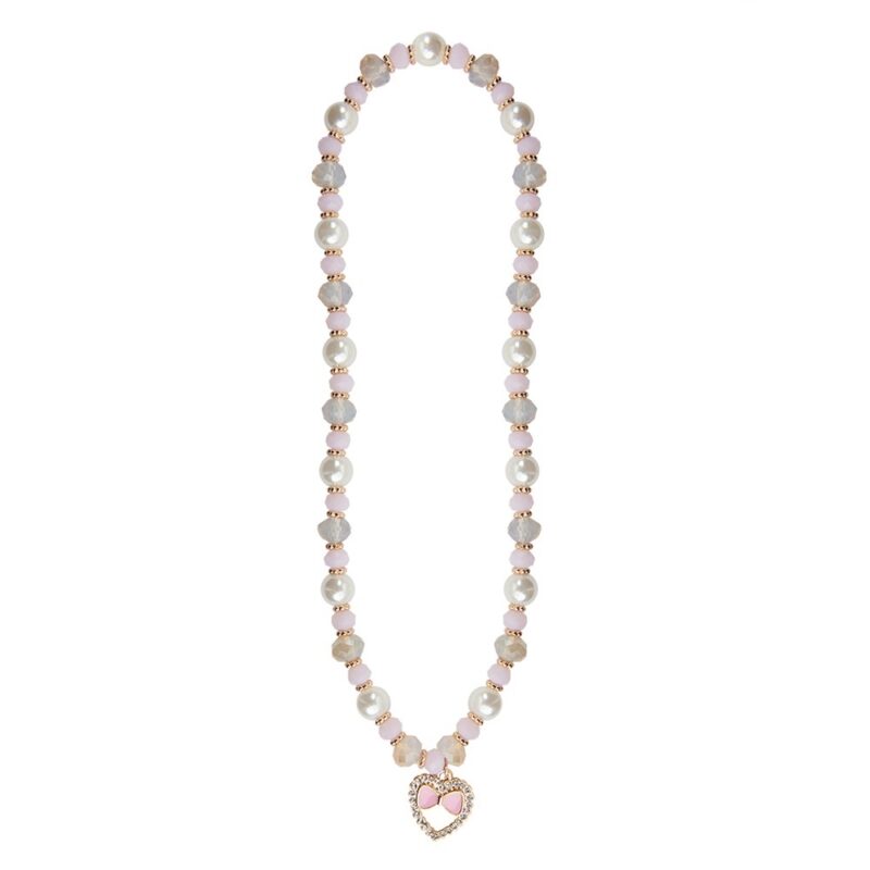 Great Pretenders Boutique Heart Necklace With Bow